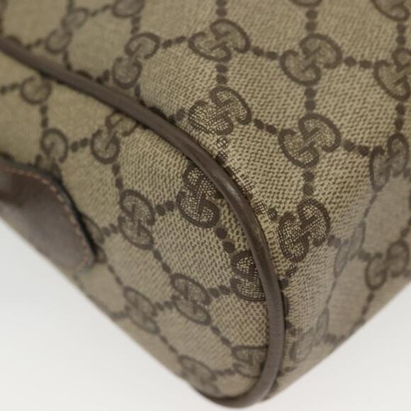 GUCCI GG Supreme Web Sherry Line Shoulder Bag Pvc Beige Gold Red - Picture 12 of 16